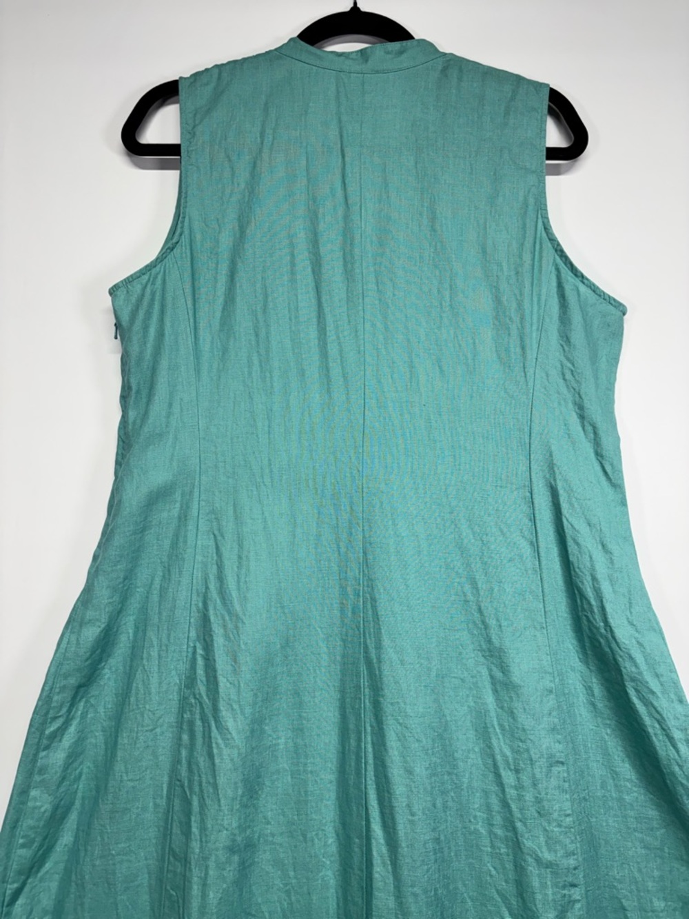 ✨J. Jill 100% Line Pintuck Sleeveless Teal Maxi Dress Size M - Picture 5 of 11
